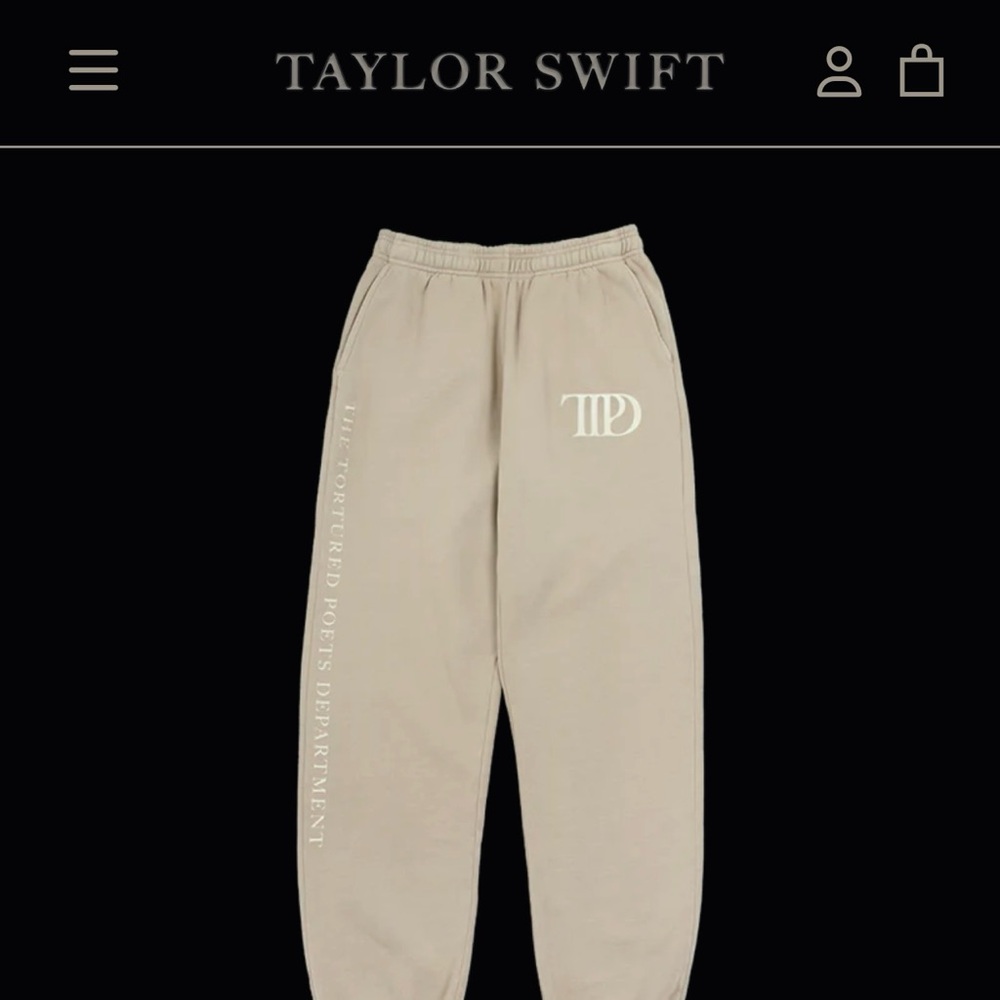 TTPD Beige Sweatpants: Taylor Swift Tortured Poets Department Beige Sweatpants